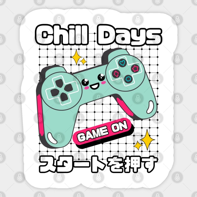 Retro 90s Game Controller Kawaii Sticker by ChasingTees